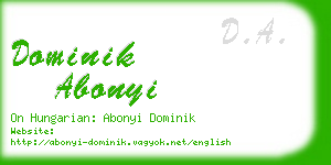 dominik abonyi business card